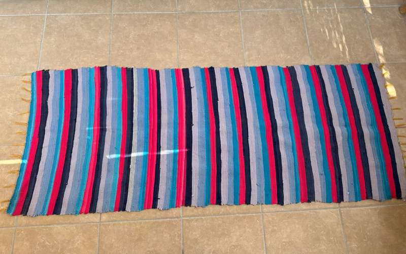 Ashanti Woven Fabric Rug, Versatile as it can be used as a Table Runner Size 180cm x 70cm (New)