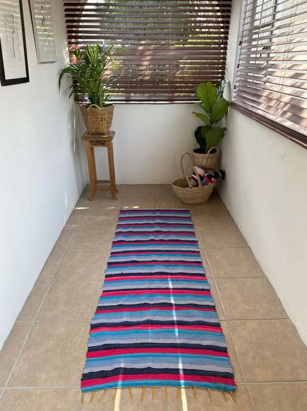 Ashanti Woven Fabric Rug, Versatile as it can be used as a Table Runner Size 180cm x 70cm (New)