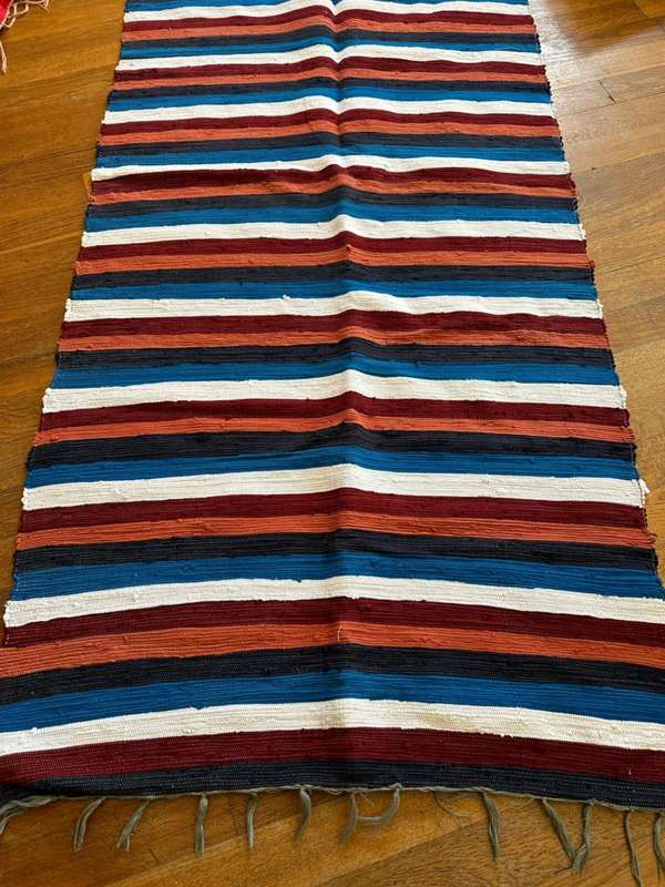 Ashanti Woven Fabric Rug, Versatile as it can be used as a Table Runner Size 173cm x 76cm (New)