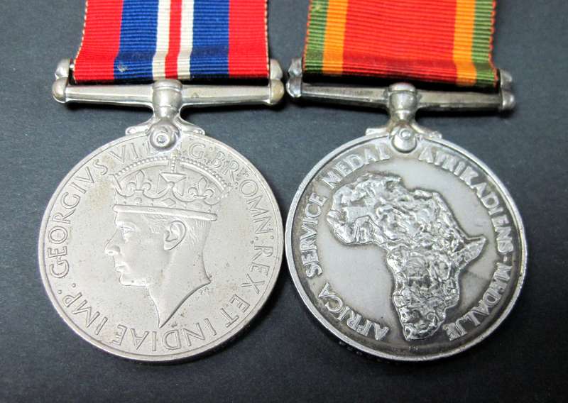 WWII BGSM & Africa Service medal awarded to LM Hudson F265949