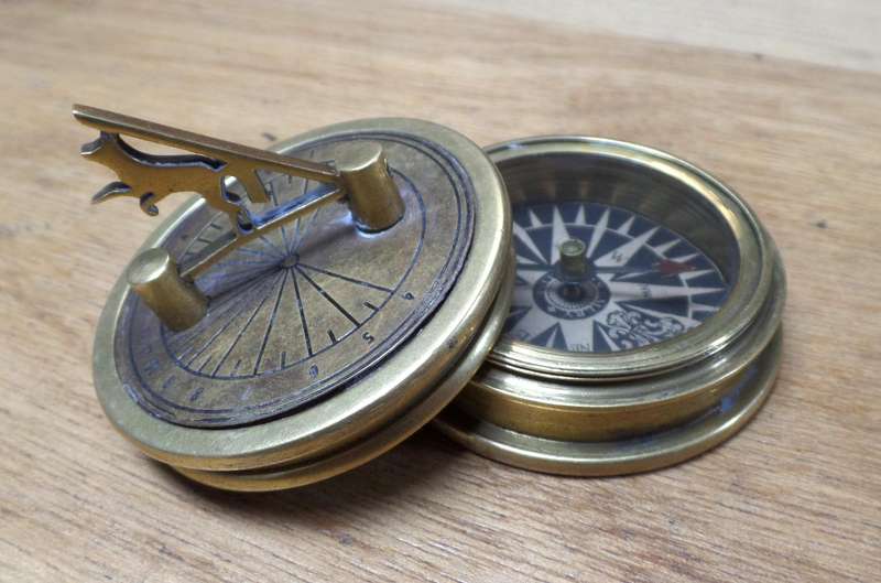 Vintage brass Compass & Sundial by Dalland, London