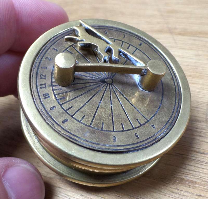 Vintage brass Compass & Sundial by Dalland, London