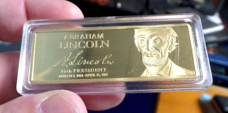 Greatest American Presidents Gold-Plated ingot set