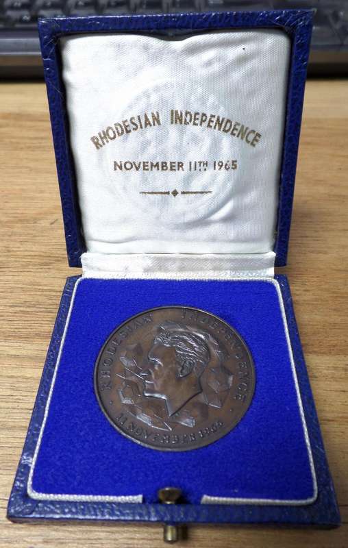 1965 Independence of Rhodesia medallion
