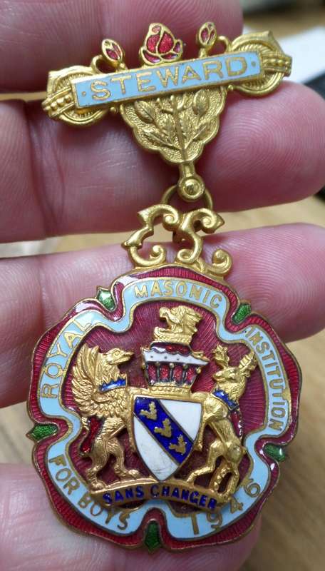 Royal Masonic Institution 'Steward' medal