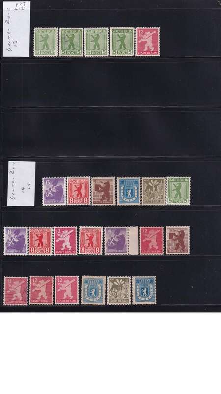 German Zone Stamps. Berlin.
