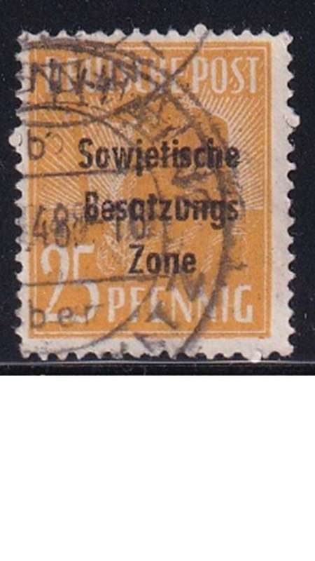 1948 Joint Allied Occupation Zones Stamps Overprinted "Sowjetische Besatzungs Zone"