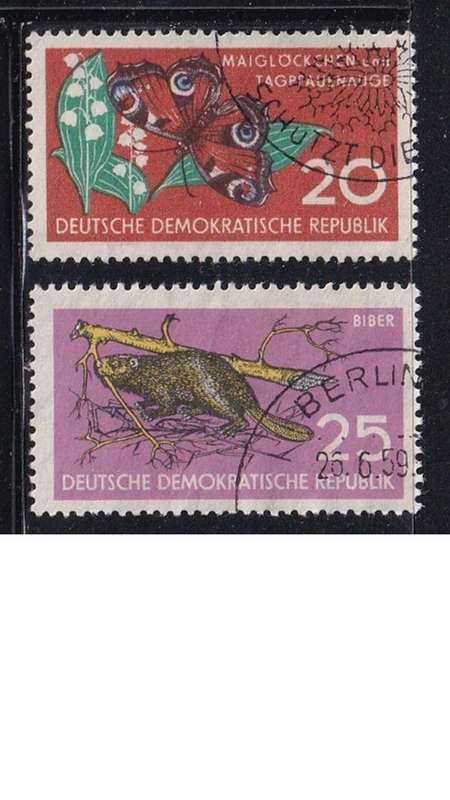 1959 Nature Protection, DDR. Set not completed.