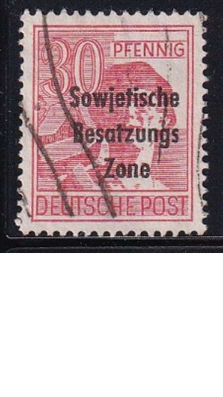 1948 Joint Allied Occupation Zones Stamps Overprinted "Sowjetische Besatzungs Zone"