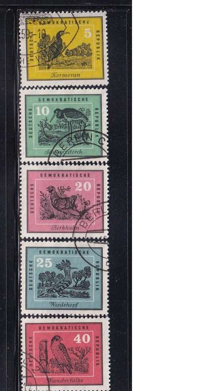 1959 Birds, DDR. Set not completed.