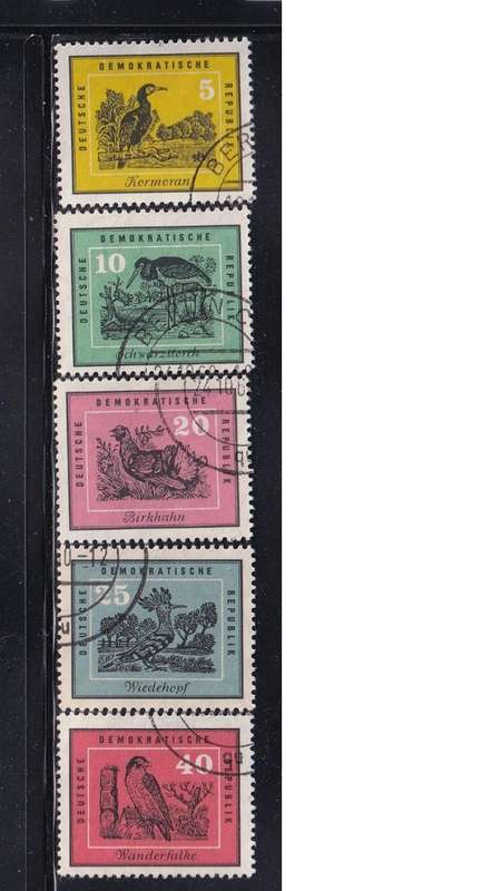 1959 Birds, DDR. Set not completed.