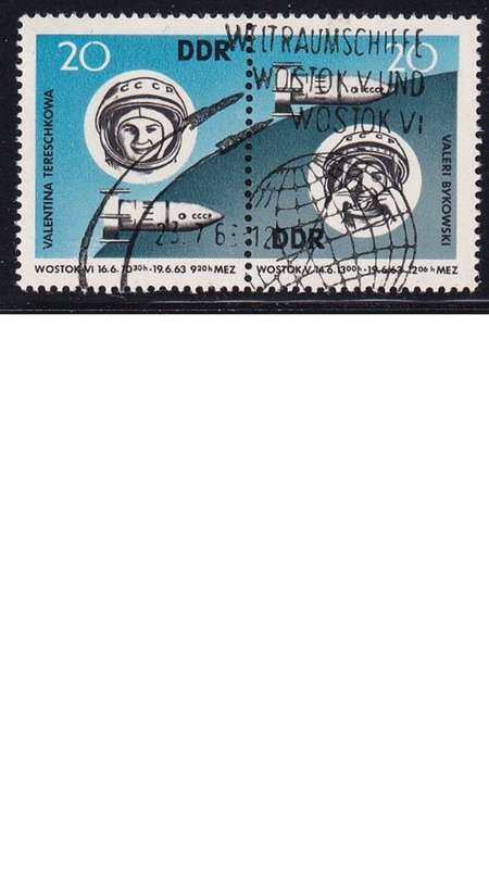 1963 Space - Vostok V and VI, DDR.
