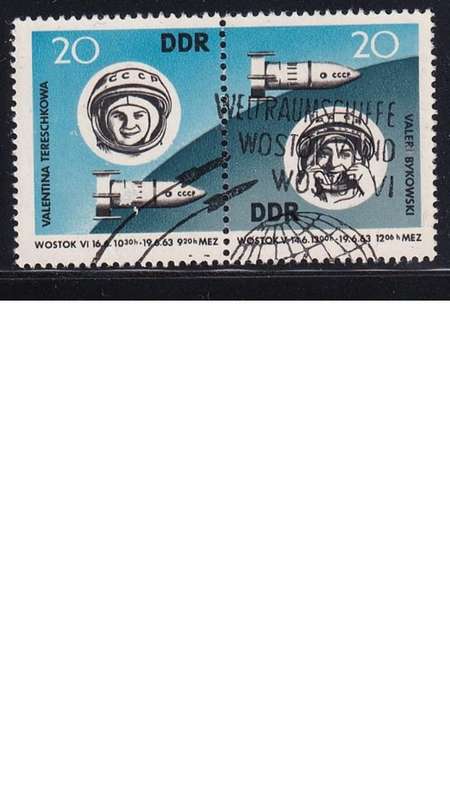1963 Space - Vostok V and VI, DDR.