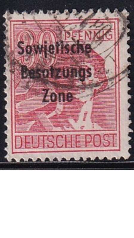 1948 Joint Allied Occupation Zones Stamps Overprinted "Sowjetische Besatzungs Zone"