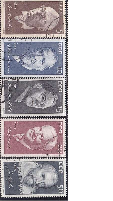 1971 Famous Persons, DDR. Set not completed.