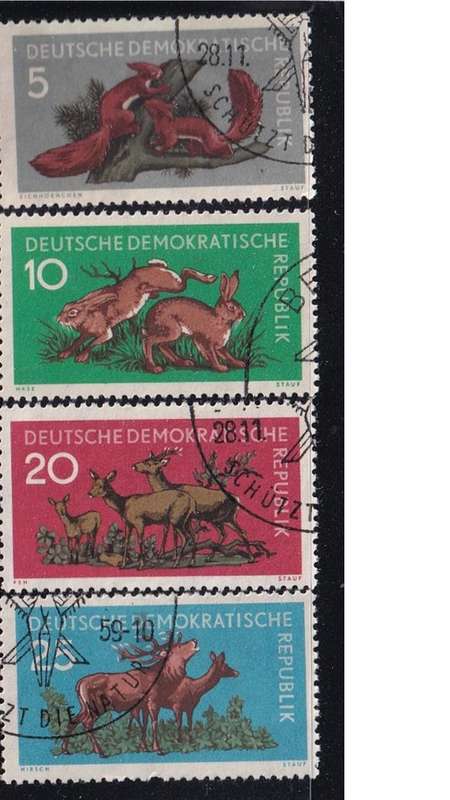 1959 Forrest Animals, DDR. Set not completed.
