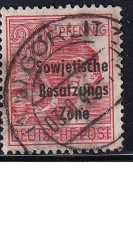 1948 Joint Allied Occupation Zones Stamps Overprinted "Sowjetische Besatzungs Zone"