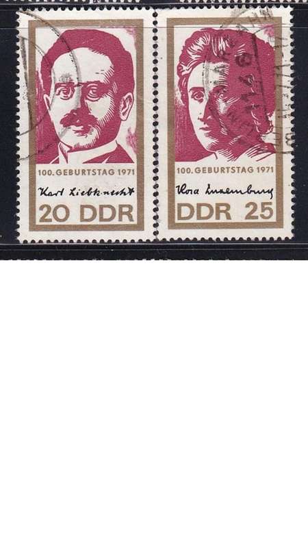 1971 The 100th Anniversary of the Birth of Karl Liebnecht and Rosa Luxembourg, DDR.