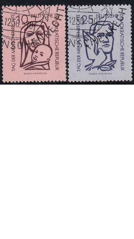 1956 The Day of Human Rights, DDR. Set not completed.
