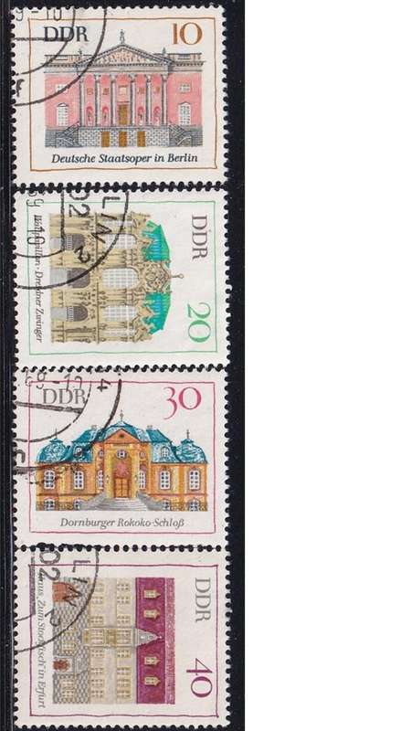 1969 Famous Buildings, DDR. Set not completed.
