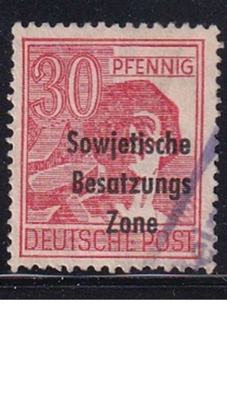 1948 Joint Allied Occupation Zones Stamps Overprinted "Sowjetische Besatzungs Zone"