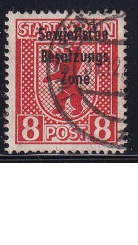 1948 OPD Berlin Stamps Overprinted "Sowjetische Besatzungs Zone"
