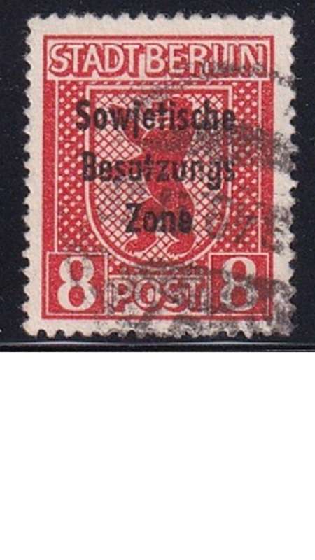 1948 OPD Berlin Stamps Overprinted "Sowjetische Besatzungs Zone"