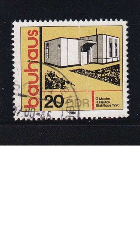 1980 Buildings in Bauhaus Manner, DDR.