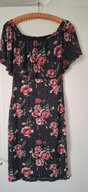 Off shoulder mesh bodycon dress size 8/10