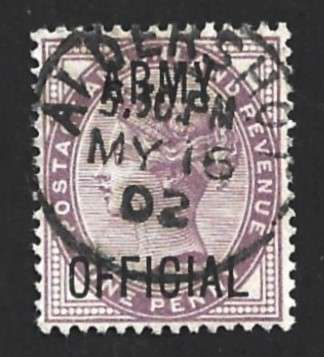 1896 GREAT BRITAIN ARMY OFFICIAL