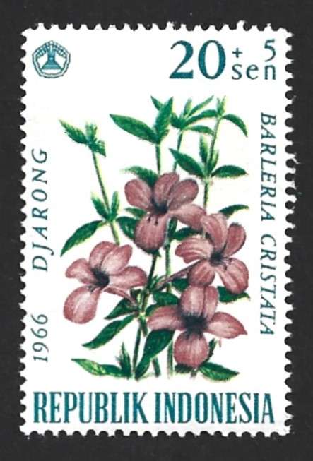 1966 INDONESIA FLOWER