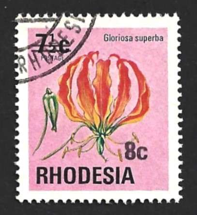 1976 RHODESIA FLOWER
