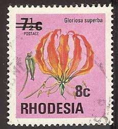 1976 RHODESIA FLOWER