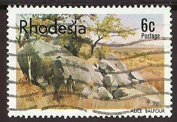 1977 RHODESIA LANDSCAPE PAINTINGS