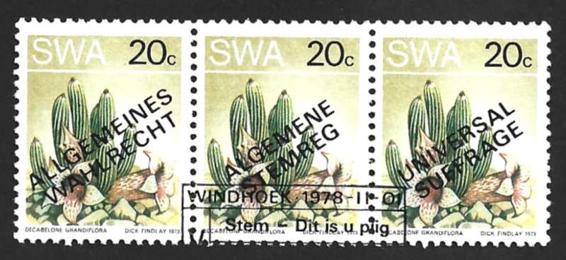 1978 SOUTH WEST AFRICA UNIVERSAL SUFFRAGE