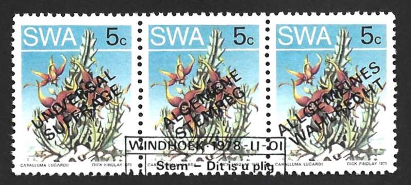 1978 SOUTH WEST AFRICA UNIVERSAL SUFFRAGE