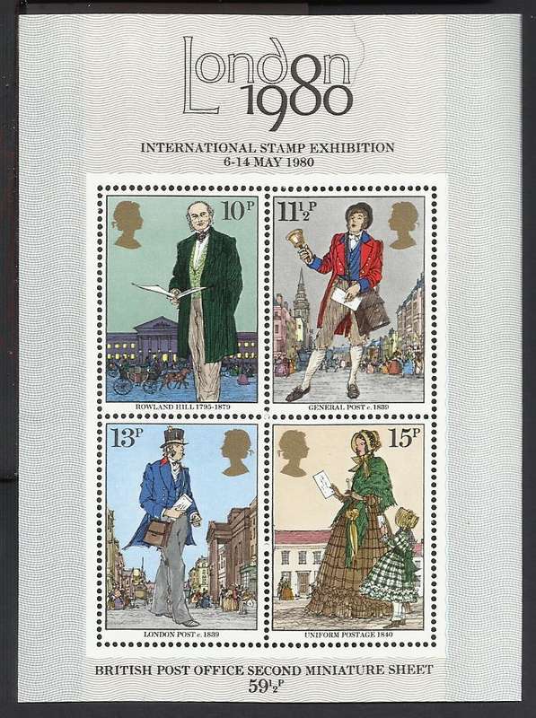 1979 GREAT BRITAIN THE 100TH ANNIVERSARY OF THE DEATH OF SIR ROWLAND HILL