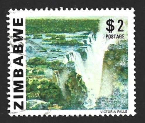 1980 ZIMBABWE WATERFALL