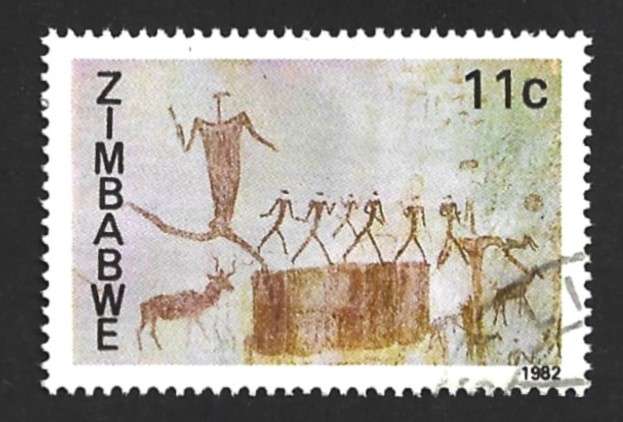 1982 ZIMBABWE ROCK PAINTING