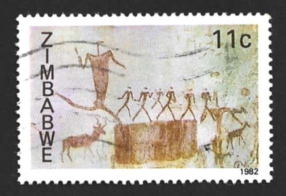 1982 ZIMBABWE ROCK PAINTING