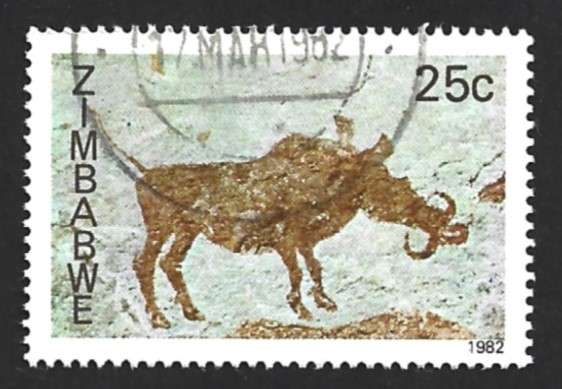 1982 ZIMBABWE ROCK PAINTING