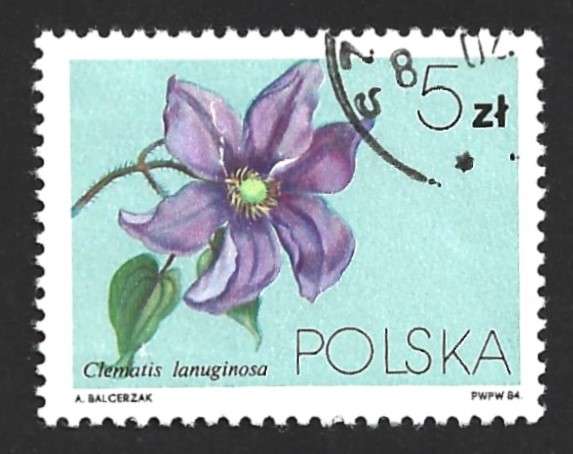 1984 POLAND CLEMATIS FLOWERS