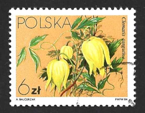 1984 POLAND CLEMATIS FLOWERS