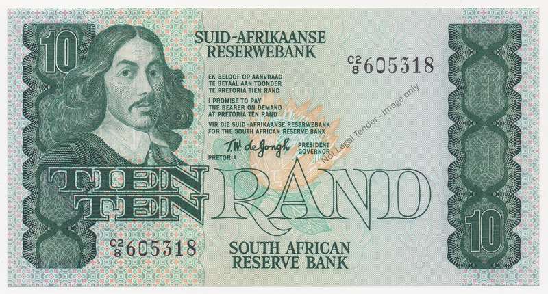 1978 R10 Note - TW de Jongh - Fourth Issue - UNC