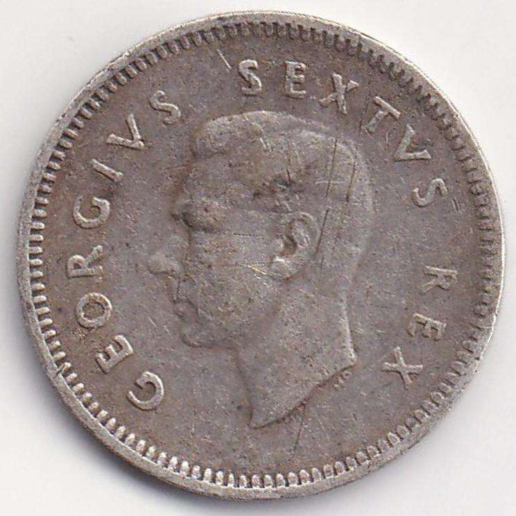 1949 Union of South Africa 3 Pence