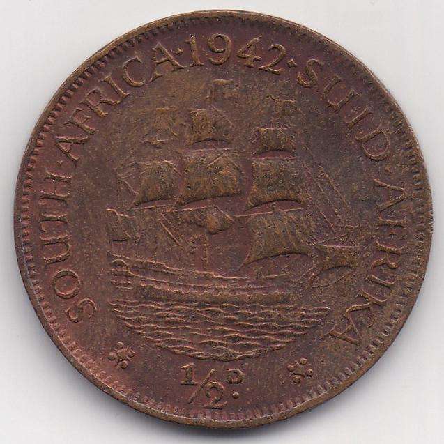 1942 UNION HALF PENNY