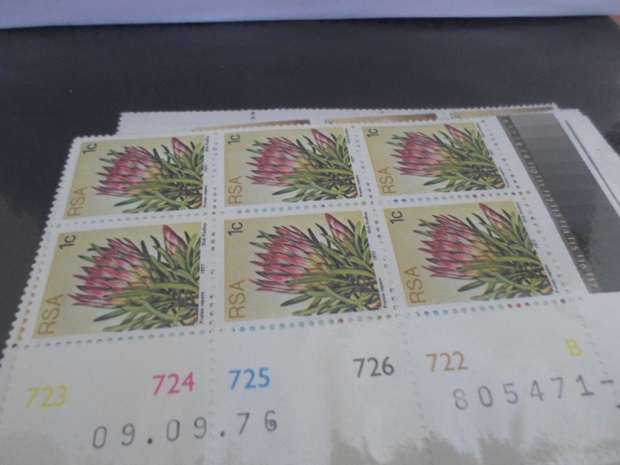 RSA PROTEA 17 X CONTOL BLOCKS MINT 1 CENT TO R2 1976 SEE PICS