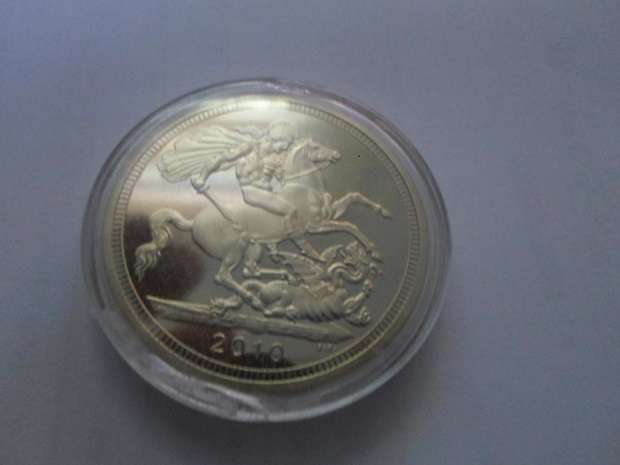 GREAT BRITAIN GOLD PLATED COIN 2010 UNCIRCULATED