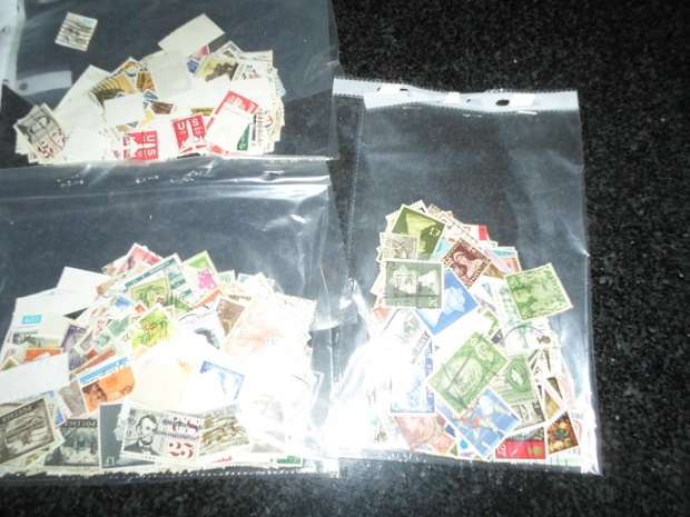 1290 X MIXED WORLD USED STAMPS OFF PAPER SEE PICS