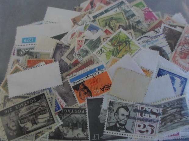 1290 X MIXED WORLD USED STAMPS OFF PAPER SEE PICS